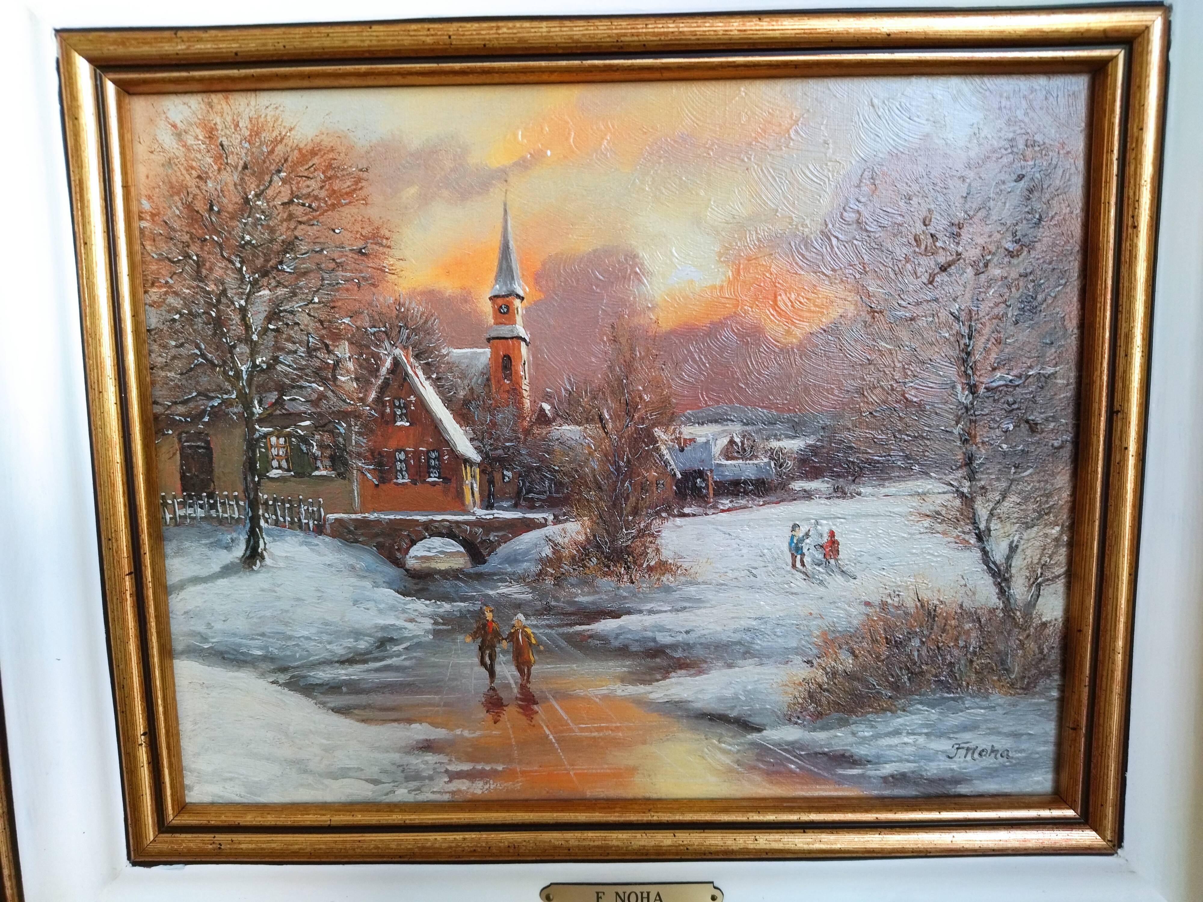 Oil on canvas painting signed F. NOHA