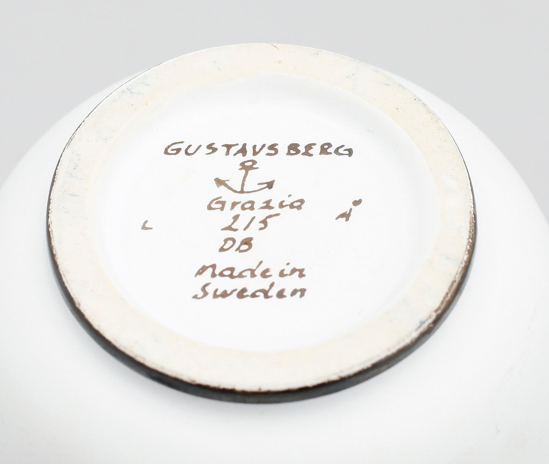 "Vase 'Grazia' by Stig Lindberg, Gustavsberg. Sweden 1960 Signed."