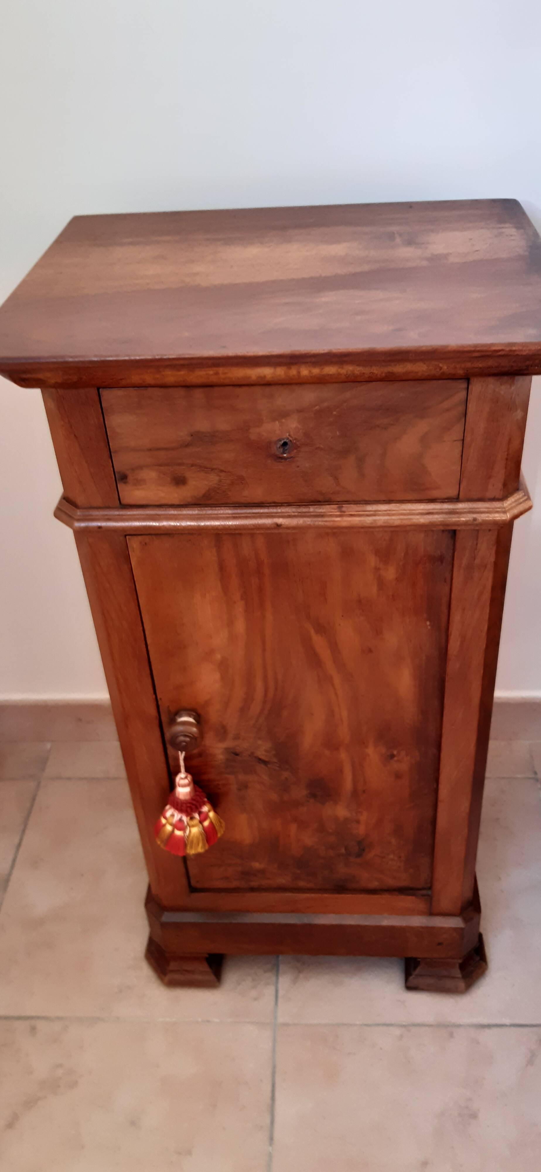 Vintage bedside table in Louis Philippe style