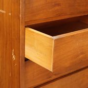 Vintage walnut veneer commode, design, Italy, 1950s