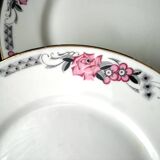 6 Art Deco porcelain dinner plates