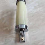 Lampe murale en verre laiteux chrome Bauhaus / Fonctionnaliste - années 1930