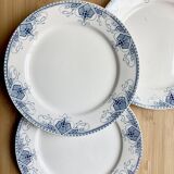 3 Terre de fer plates / U&C Sarreguemines "Germaine"