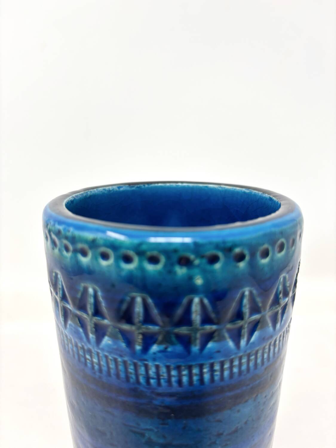 Bitossi blue ceramic vase