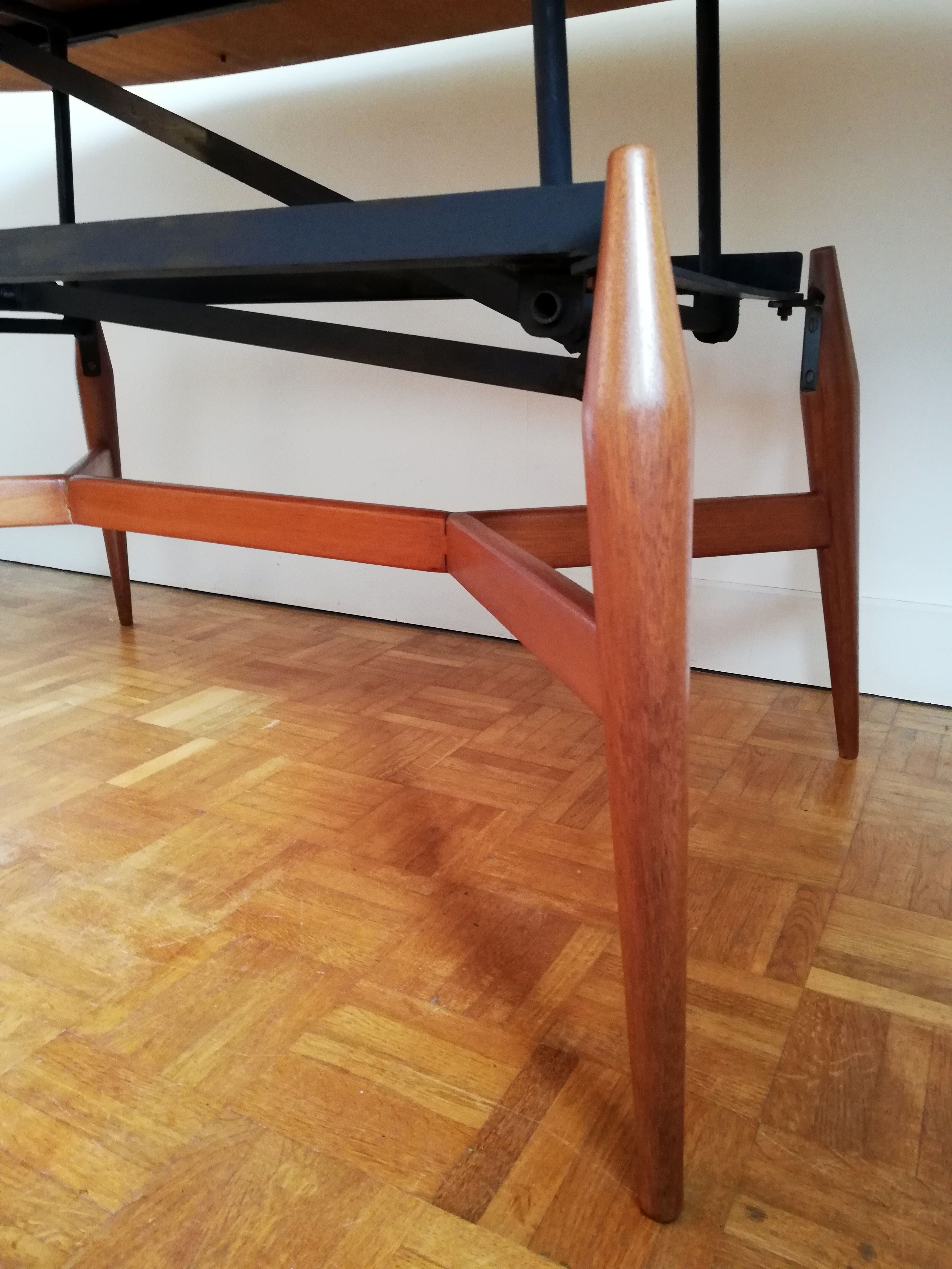 Danish convertible table Smorrebrod by Arne Vodder