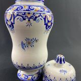 THERIA:F earthenware medicine jar by Malicorne Emile Tessier for Louis Warrin