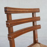 Set of Six Mid-Century French Oak Dining Chairs (6)