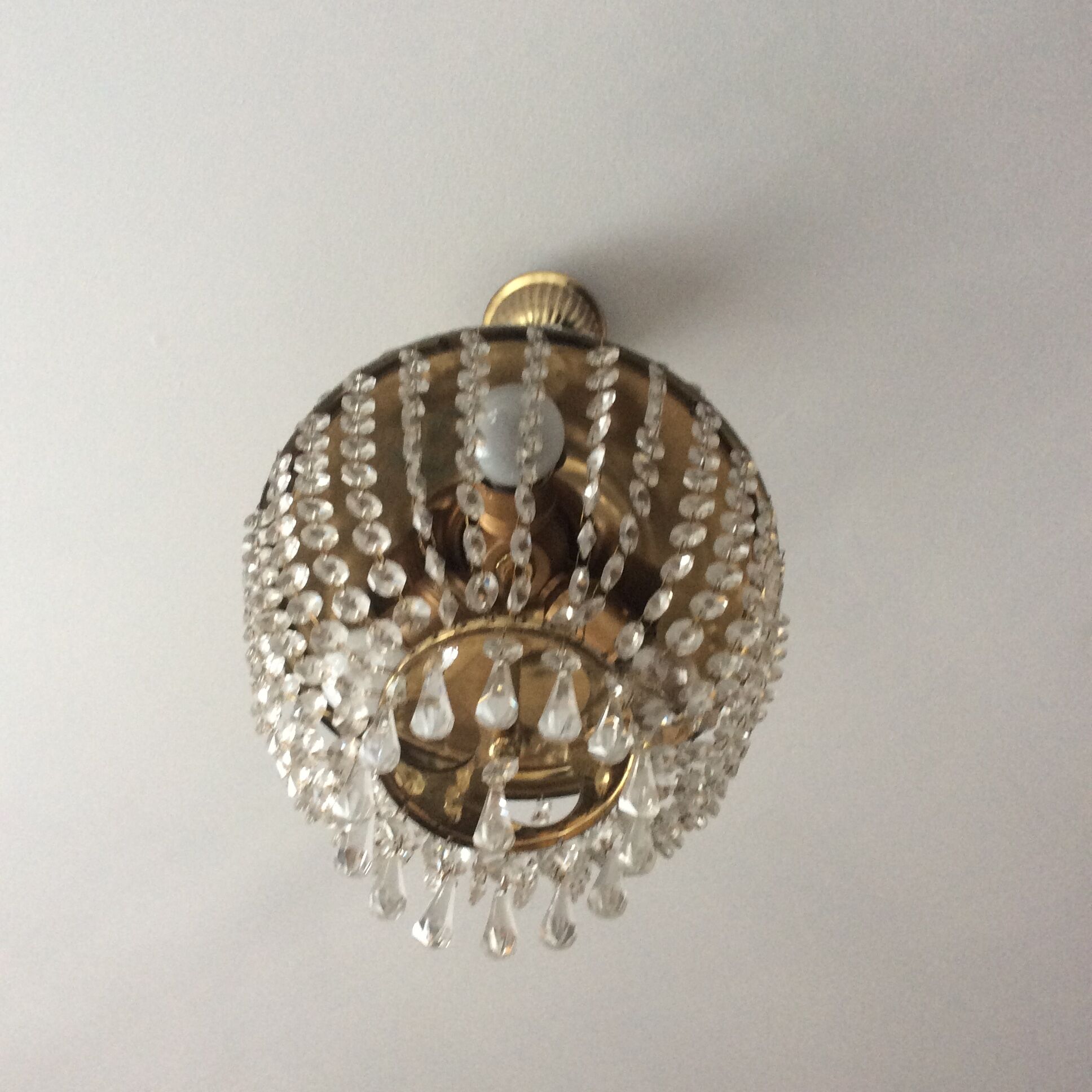 Hot air balloon chandelier with stamps