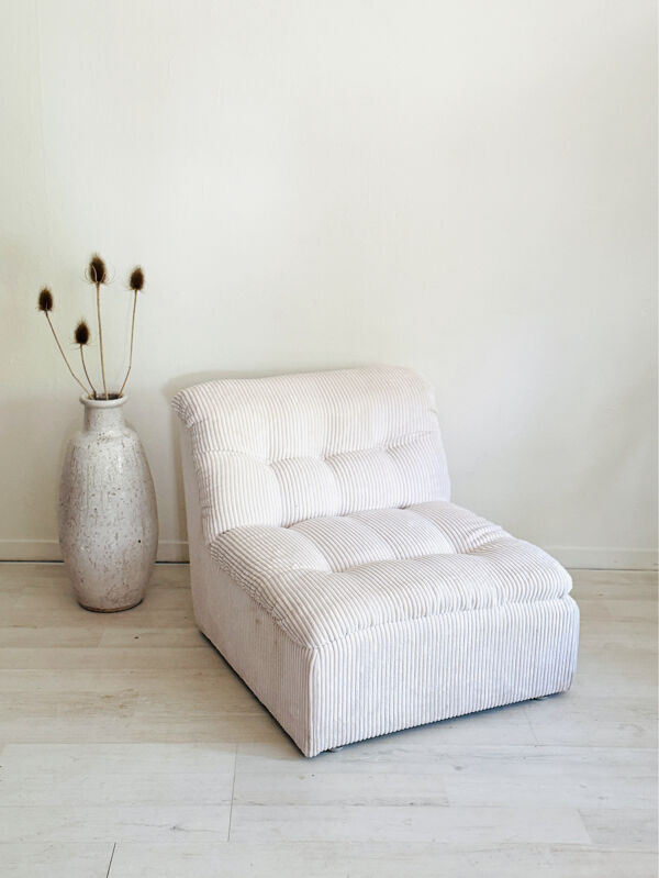 Fauteuil lounge vintage siège modulaire 1970