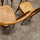 Set of 6 chairs bistro j&j kohn 1900 seat cannage