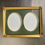Cadre photo art deco en métal à double ouverture 17 cm x 13 cm