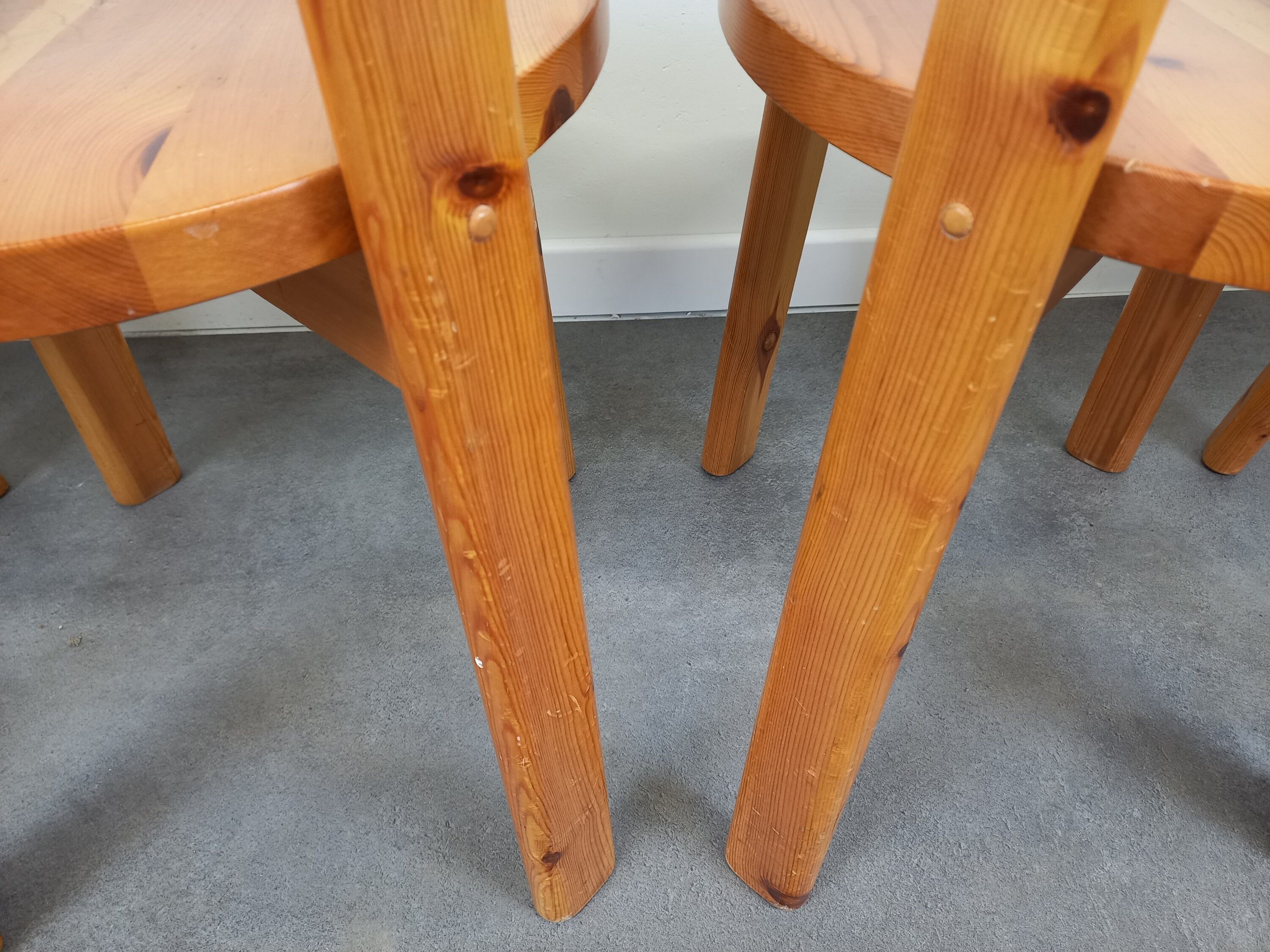 Chaises en pin années 80 set de 4