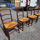 4 Louis XV style chairs in solid oak