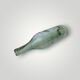 Ancienne grande bouteille artisanale en verre soufflé vert – H50 cm