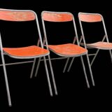 3 vintage folding chairs 1960s Souvignet