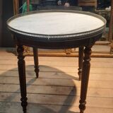 Coffee table with a marble top, known as "bouillotte".