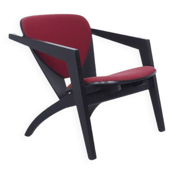 Fauteuil lounge Butterfly noir de Hans J. Wegner par Getama, années 1970