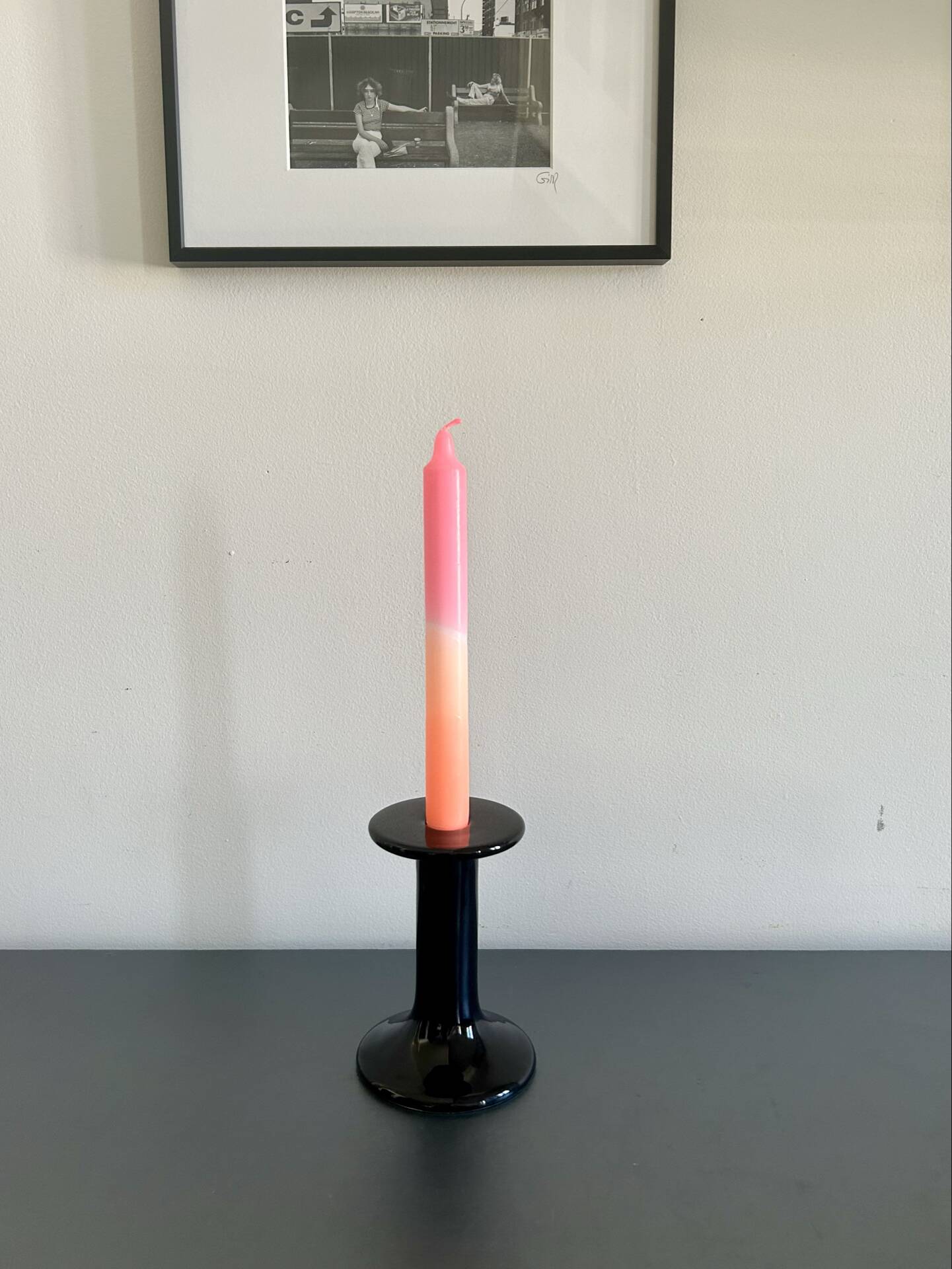 Black ceramic candlestick ASA selection Germany