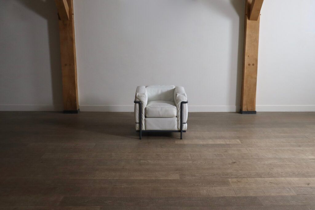 Vintage Cassina LC2 lounge chair by Charlotte Perriand and Le Corbusier