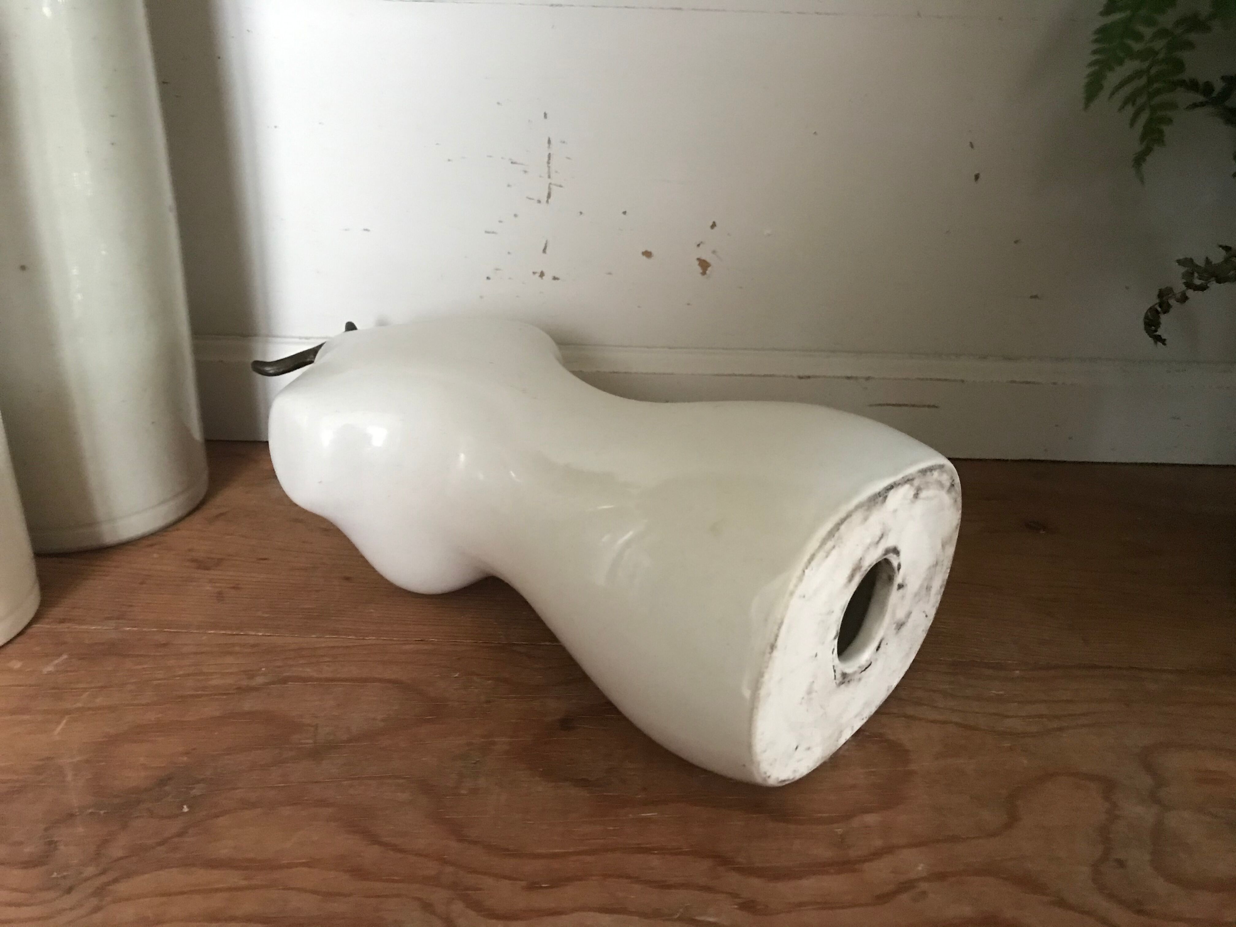 Enamelled ceramic bust