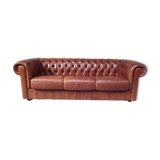 Chesterfield brown sofa 3-seater