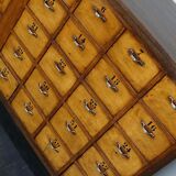 Dutch industrial apothecary cabinet in beech and oak 1940s