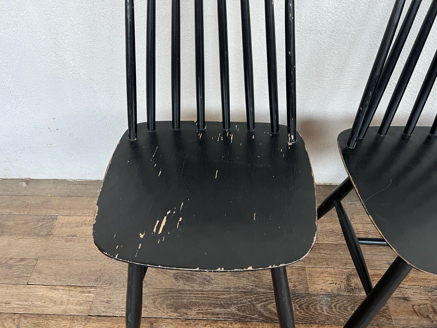 Série de 3 chaises 1950 1960