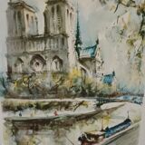 Lithographie Paris Notre Dame