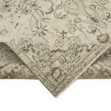 Tapis beige oriental ancien fait à la main 207 cm x 307 cm