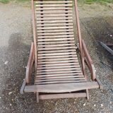 Pair of Marine Deckchairs, Exotic Wood "Scan Com"