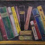 Oil on canvas, Books