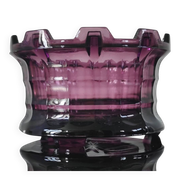 Cache-pot ou photophore brutaliste en verre