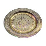 Moroccan tray in vintage brass