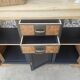Buffet art déco noir et bois