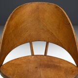 Chaises de salle à manger en contreplaqué, Italie, années 1950