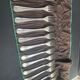 12 Christofle table forks model Boreal – Silver metal – Art Deco