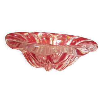 Crystal ashtray / pocket emptying tray / val st lambert sign