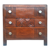 Commode art déco plateau marbre, meuble ancien vintage