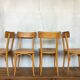 Set 4 chairs Thonet bar bistro or coffee in light wood