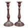 Pair of 23cm pewter candlesticks