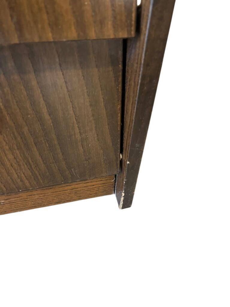 Vintage wooden shoe cabinet / drop-leaf furniture
