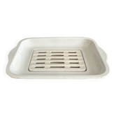 19th century Lunéville opaque ironstone earthenware asparagus dish
