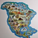 Map of North America, Waddington's shaped Jig-Map, puzzle, 54 x 59 cm