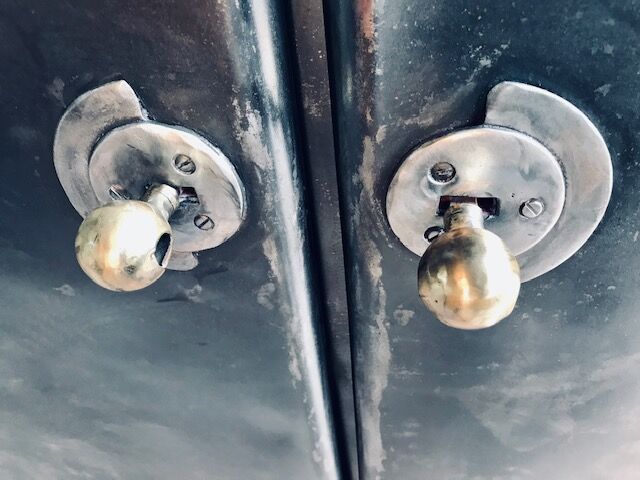 Fuchsia interior workshop cabinet