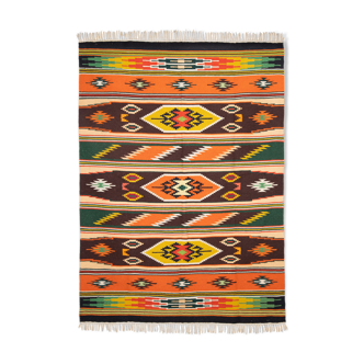 Vintage Slavic Kilim 201 x 147 cm
