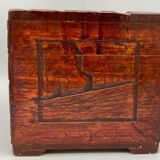 Coffret en bois sculpté Chine décor de pagode