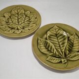 Duo d’assiettes en barbotine