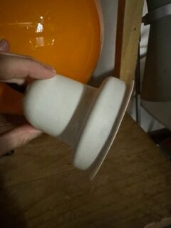 Orange ball chandelier