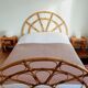 Vintage rattan bed for 2 people 140/190