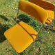 Chaises pliantes vintage en velours et métal chromé